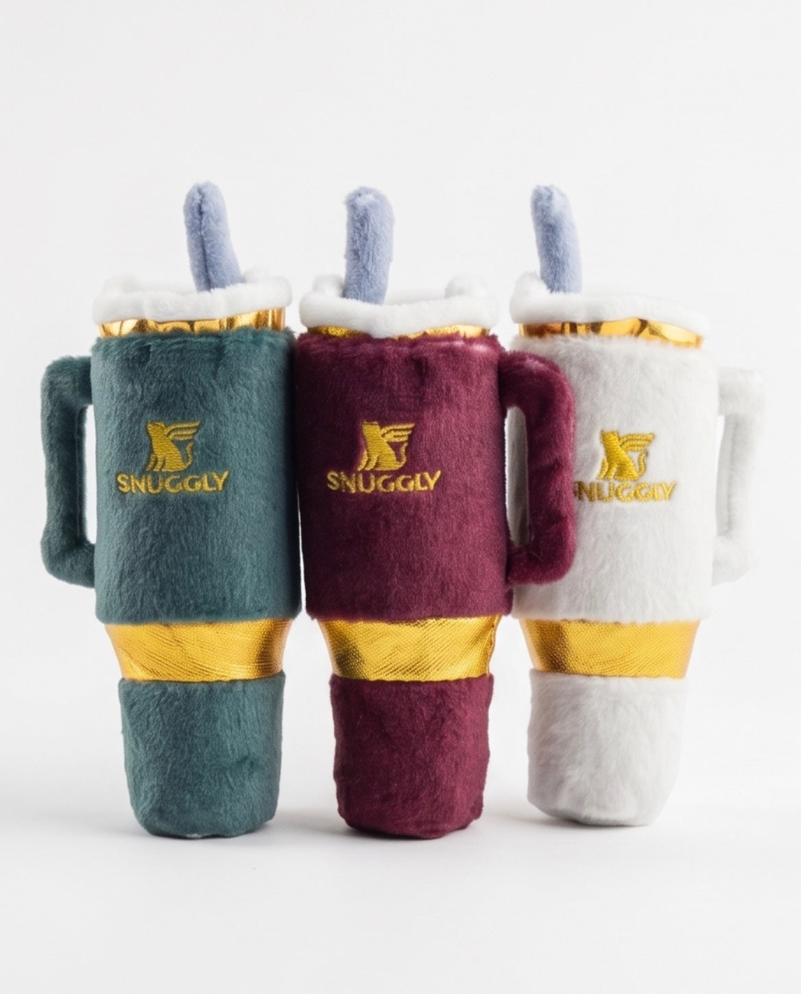 Holiday Snuggly Cup 3-Pack (Red, Ivory, & Green) - Organic Catnip