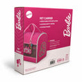 Load image into Gallery viewer, Pet Carrier - Barbie Quilted Vegan Leather with Mesh Window Panels and Glitter Appliques Pink
