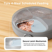 Zharko Four Meals Automatic Wet Feeder, Grey & Blue 