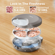 Zharko Four Meals Automatic Wet Feeder, Grey & Blue 