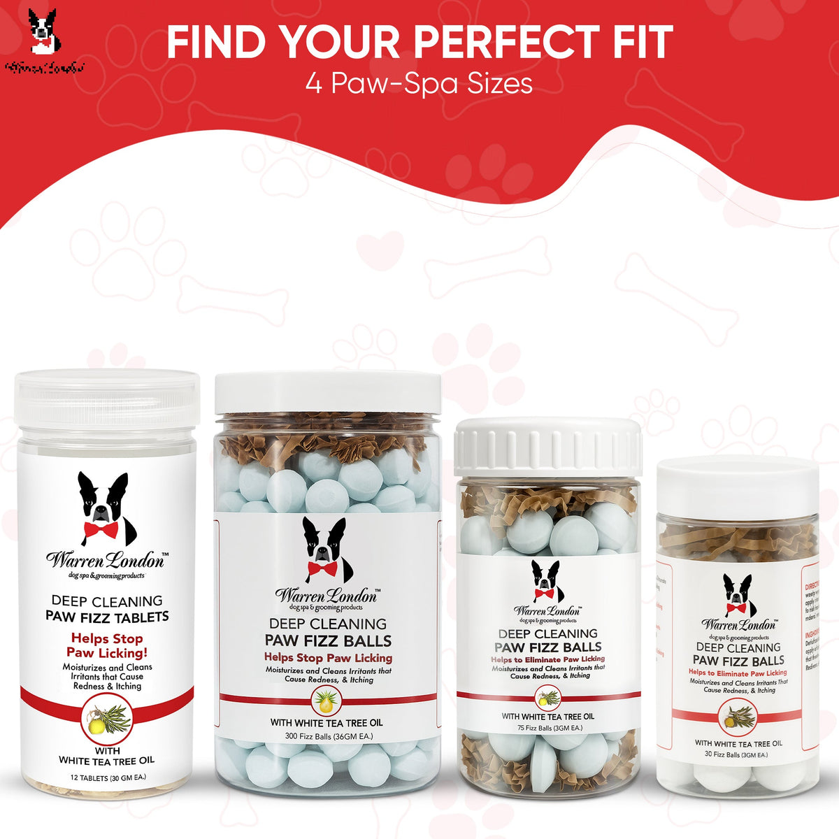 Deep Cleaning Paw Fizz Tablets - Paw Soak Helps Eliminate Paw Licking - Southlake Paws