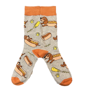 Happy HotDog Crew Length Socks
