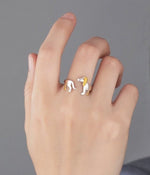 Wrap Around Adjustable Dachshund Ring