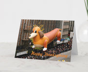 Dachshund Balloon Thanksgiving Card