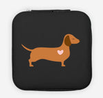 Travel Jewelry Box - Dachshund Heart