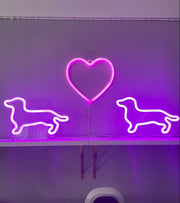 Dachshund Shape Neon Light