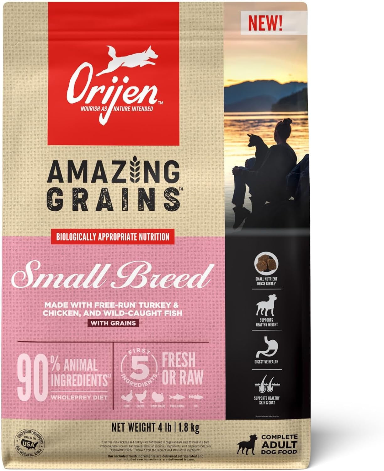 Orijen Amazing Grains Small Breed Dry Dog Food 
