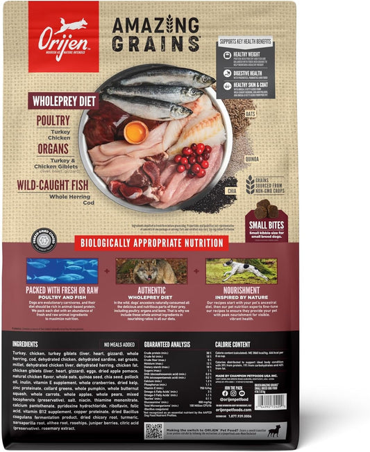 Orijen Amazing Grains Small Breed Dry Dog Food 