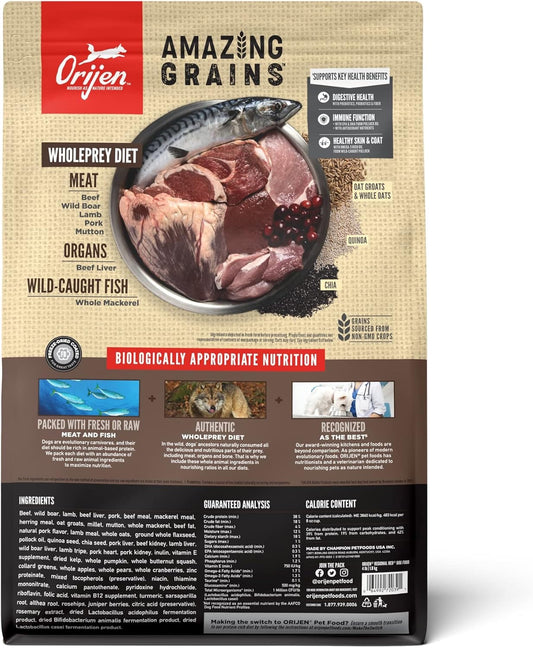 Orijen Amazing Grains Regional Red Dry Dog Food 