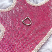 Luxury Crystal Dog Harness with Pearls
