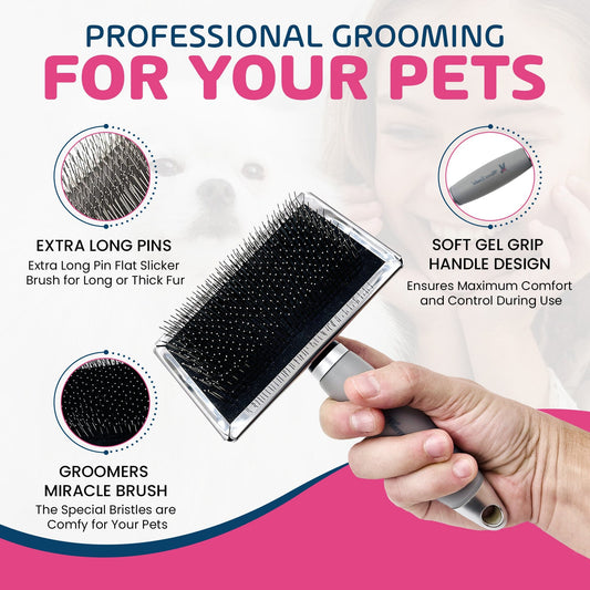 Gel-Handle Slicker Brush - Southlake Paws