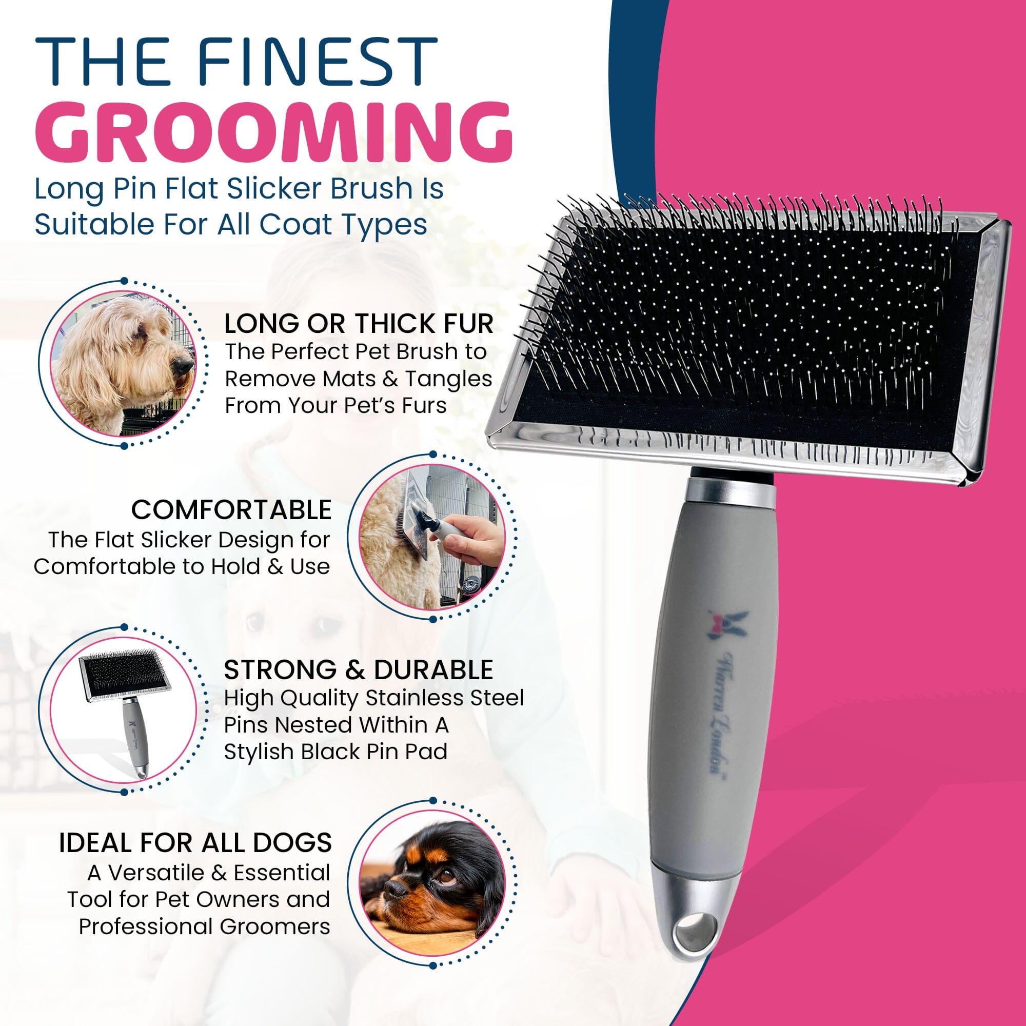 Gel-Handle Slicker Brush - Southlake Paws