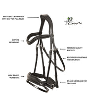 ExionPro 'Leo' Dressage Bridle with Reins
