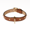 Load image into Gallery viewer, Leather Dog Collar in Brown - Sphere, Made in Italy
