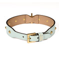 Load image into Gallery viewer, Leather Dog Collar in Cloud - Sphere, Made in Italy
