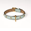 Load image into Gallery viewer, Leather Dog Collar in Cloud - Sphere, Made in Italy
