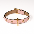 Load image into Gallery viewer, Leather Dog Collar in Pink - Sphere, Made in Italy
