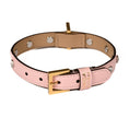 Load image into Gallery viewer, Leather Dog Collar in Pink - Swarovski, Made in Italy
