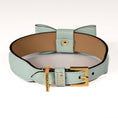 Load image into Gallery viewer, Leather Dog Collar in Cloud - Rock Bow, Made in Italy
