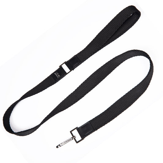 Ribbon Dog Leash in Black, Made in Italy