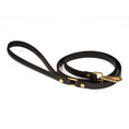 Load image into Gallery viewer, Leather Dog Leash in Black - Classic, Made in Italy
