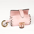 Load image into Gallery viewer, Napa Leather Dog Waste Bag Holder in Pink, Made in Italy
