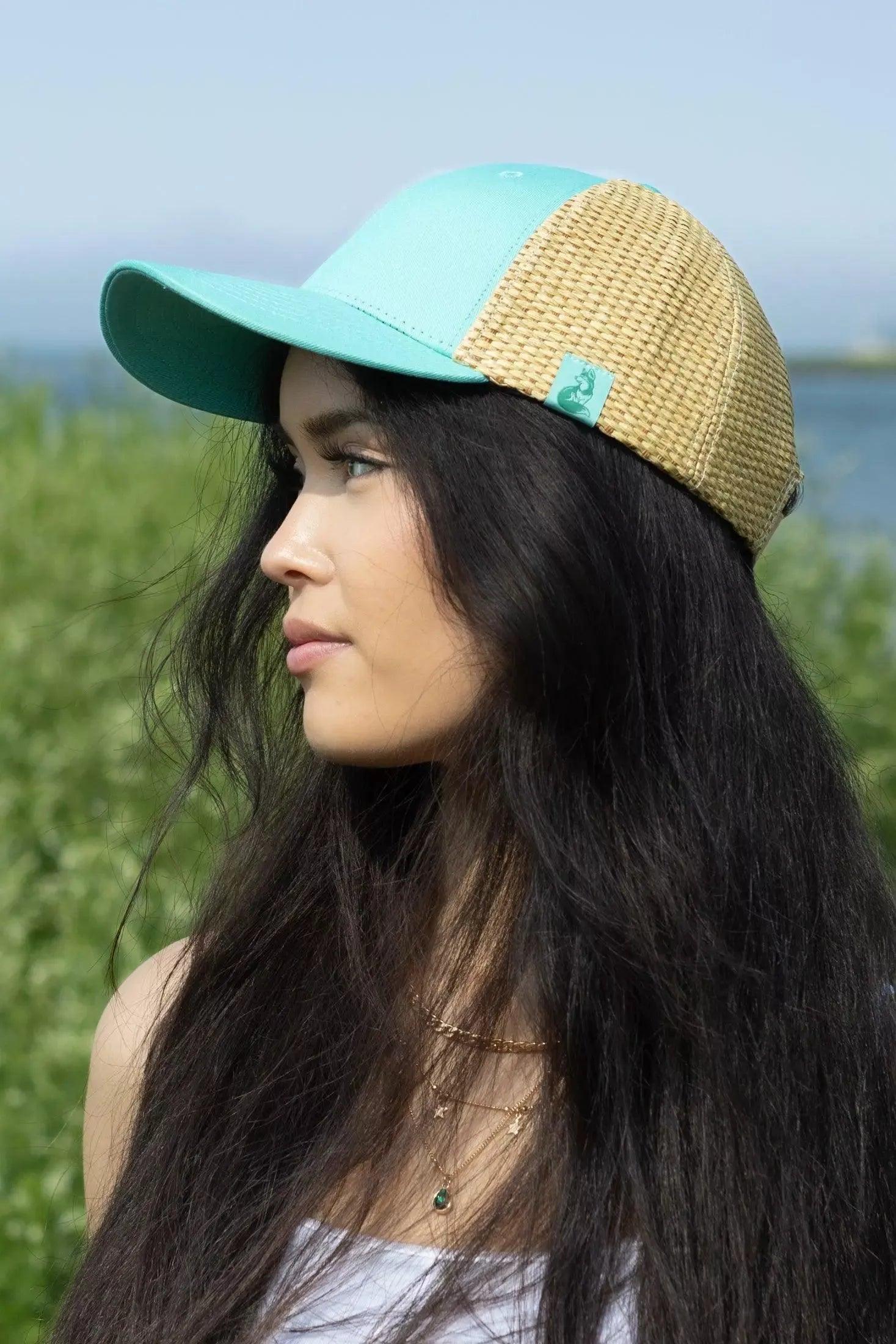 Island Vibes Baseball Cap with Raffia - Southlake Paws