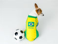 Load image into Gallery viewer, Parisian Pet 'Team Brazil' Dog & Cat Shirt – Embroidered Soccer Jersey, Comfortable & Stylish – Yellow Green
