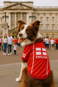 Load image into Gallery viewer, Parisian Pet 'Team England' Jersey for Dogs & Cats – England Flag-Inspired Pet Outfit, Soccer Fan Apparel for Dogs & Cats, White and Red
