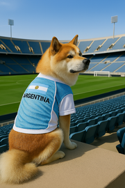 Parisian Pet 'Team Argentina' Jersey for Dogs & Cats – Perfect Soccer Fan Apparel, Blue and White