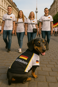 Load image into Gallery viewer, Parisian Pet 'Team Germany' - Jersey, Dog Sports Jersey for Soccer Fans, Germany Flag Dog Shirt for Dogs & Cats, Black
