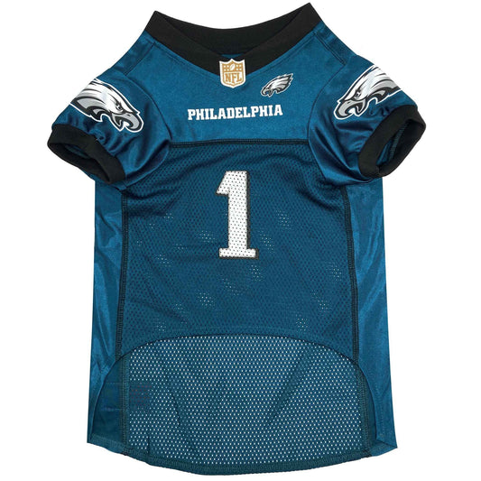 NFL Philadelphia Eagles Jalen Hurts Striped Mesh Dog Jersey