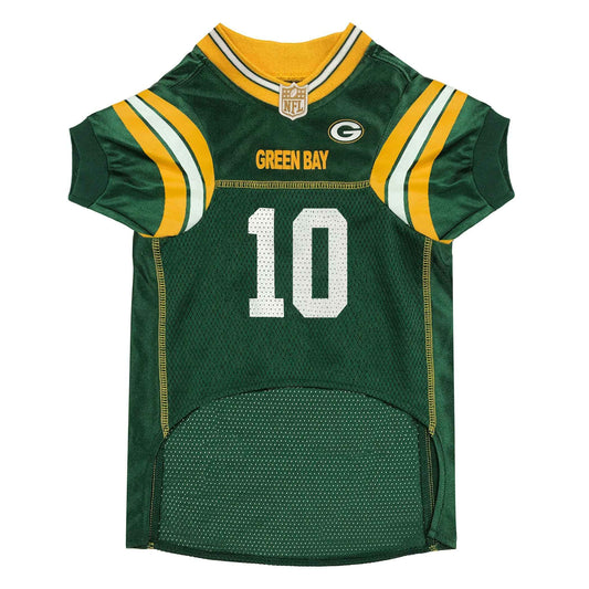 NFL Green Bay Packers Jordan Love Striped Mesh Dog Jersey