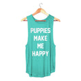 Load image into Gallery viewer, Puppies Make Me Happy |  Women's Sleeveless Tank | Made in USA
