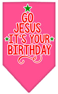 Load image into Gallery viewer, Christmas Pet and Dog Bandana, "Go Jesus, It's Your Birthday"
