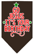 Load image into Gallery viewer, Christmas Pet and Dog Bandana, "Go Jesus, It's Your Birthday"
