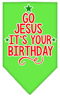 Load image into Gallery viewer, Christmas Pet and Dog Bandana, "Go Jesus, It's Your Birthday"
