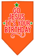 Load image into Gallery viewer, Christmas Pet and Dog Bandana, "Go Jesus, It's Your Birthday"
