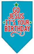 Load image into Gallery viewer, Christmas Pet and Dog Bandana, "Go Jesus, It's Your Birthday"
