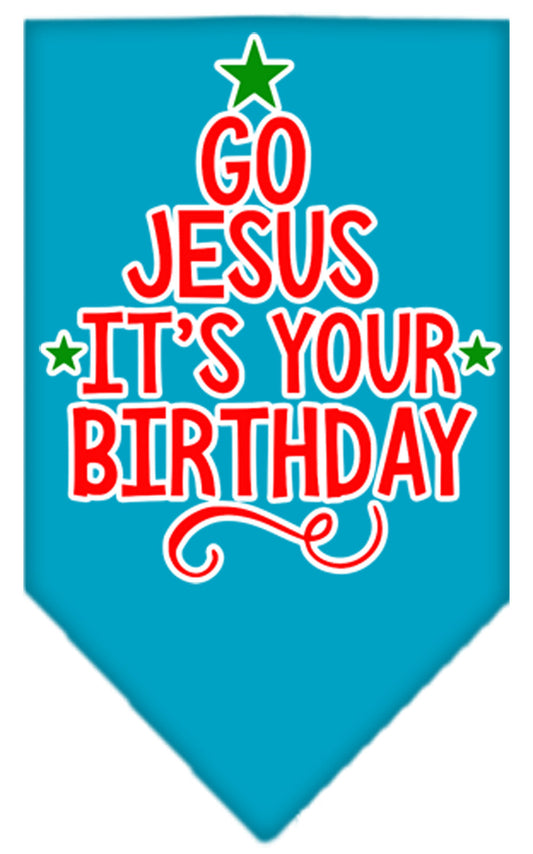 Christmas Pet and Dog Bandana, "Go Jesus, It's Your Birthday"