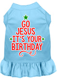 Load image into Gallery viewer, Christmas Pet Dress Screen Printed, "Go Jesus, It's Your Birthday"
