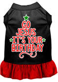 Load image into Gallery viewer, Christmas Pet Dress Screen Printed, "Go Jesus, It's Your Birthday"
