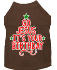 Load image into Gallery viewer, Christmas Pet Dog & Cat Shirt, "Go Jesus, It's Your Birthday"

