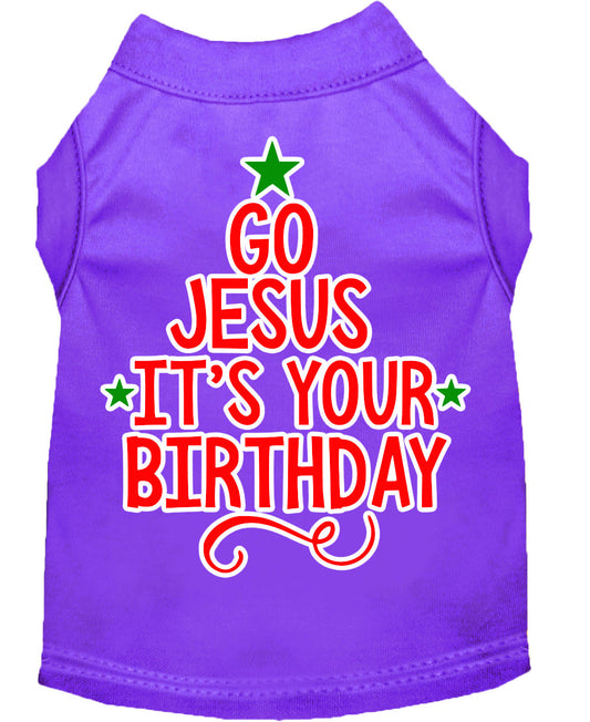 Christmas Pet Dog & Cat Shirt, "Go Jesus, It's Your Birthday"