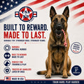 Load image into Gallery viewer, USA-K9 Magnum Black Stars and Stripes Ultra-Durable  Rubber Chew Toy, Reward Toy, Tug Toy, and Retrieving Toy - Black
