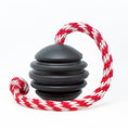 Load image into Gallery viewer, USA-K9 Magnum Black Stars and Stripes Ultra-Durable  Rubber Chew Toy, Reward Toy, Tug Toy, and Retrieving Toy - Black
