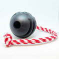 Load image into Gallery viewer, USA-K9 Magnum Black Stars and Stripes Ultra-Durable  Rubber Chew Toy, Reward Toy, Tug Toy, and Retrieving Toy - Black
