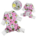 Ultra Soft Minky Bumblebee and Flowers Pajamas