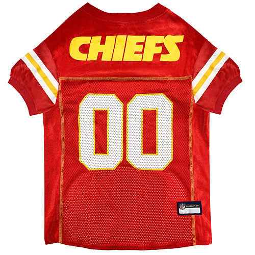 NFL Kansas City Chiefs Striped Mesh Dog Jersey