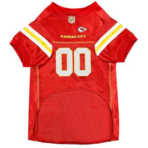 NFL Kansas City Chiefs Striped Mesh Dog Jersey